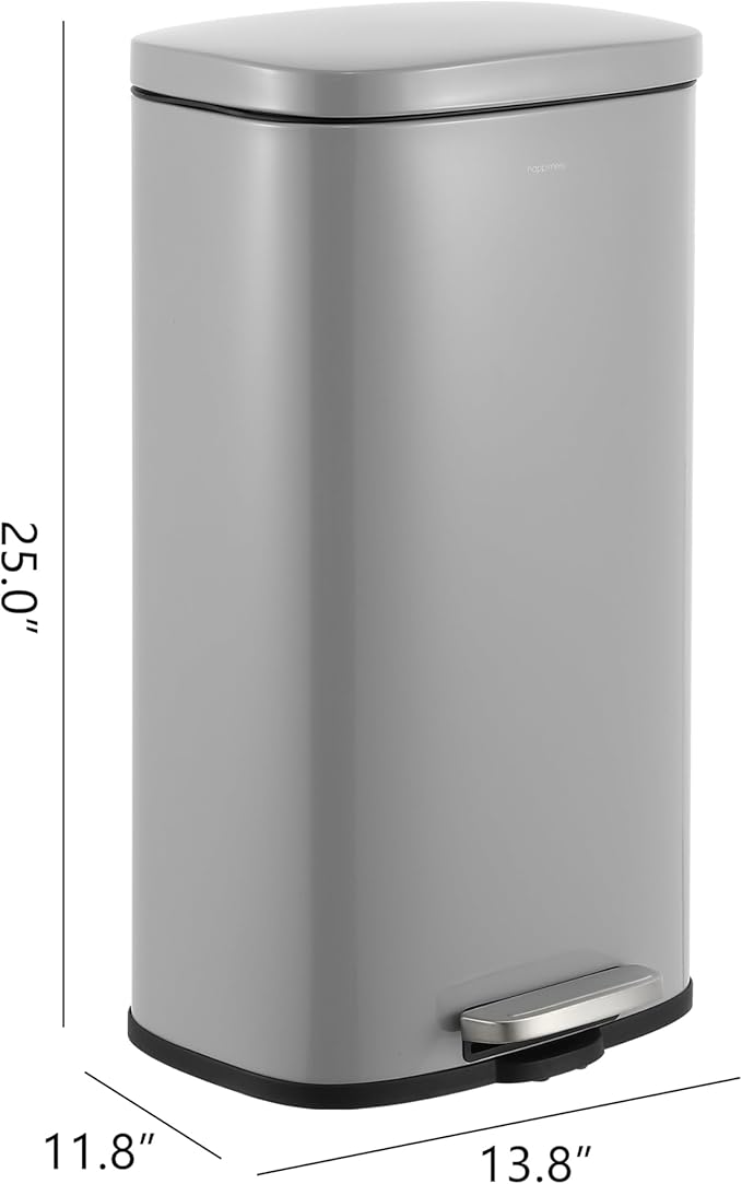 happimess HPM1011D Curtis 8-Gallon Step-Open Trash Can, Fingerprint Resistant - Image 5