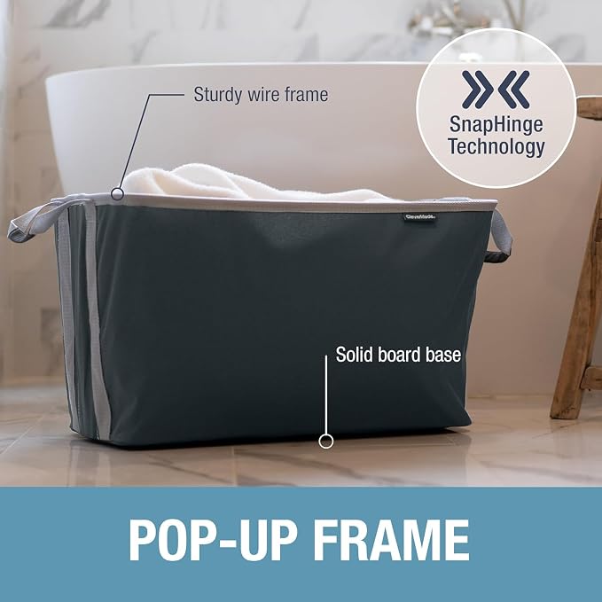 CleverMade Collapsible Laundry Basket Hamper - Image 6