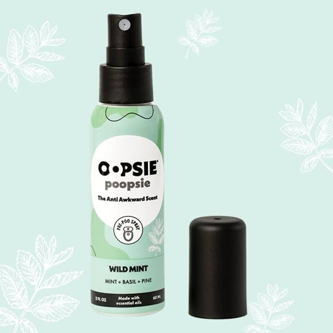 OOPSIE POOPSIE - Wild Mint - Before & After You Go Toilet Spray 2oz - Portable - Image 3