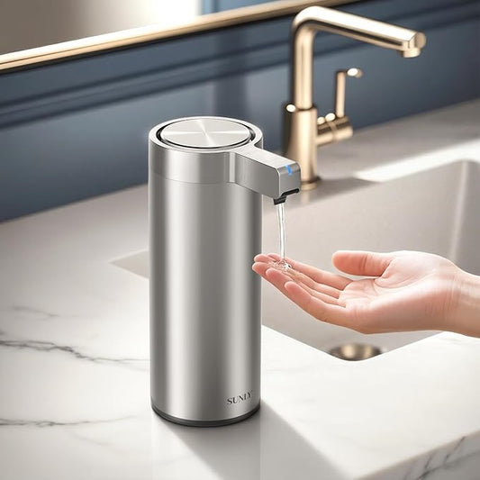 SUNLY Touchless Automatic Soap Dispenser – Clog-Free Pump, 0.2s Fast Sensor by SUNLYHOME