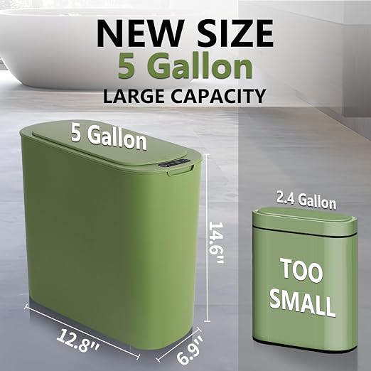 5 Gallon Motion Senor Bathroom Trash Can - Image 4