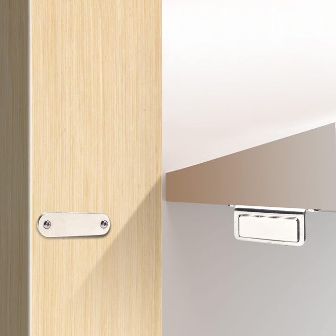 Mousike Double Magnetic Door Catch，60lb Stainless Steel Cabinet Door Magnets - Image 3