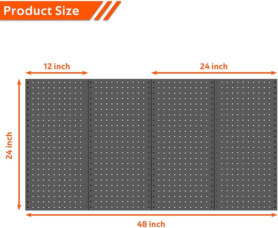 Ultrawall Metal Pegboard Wall Panels, Peg Boards for Garage Tool Storage