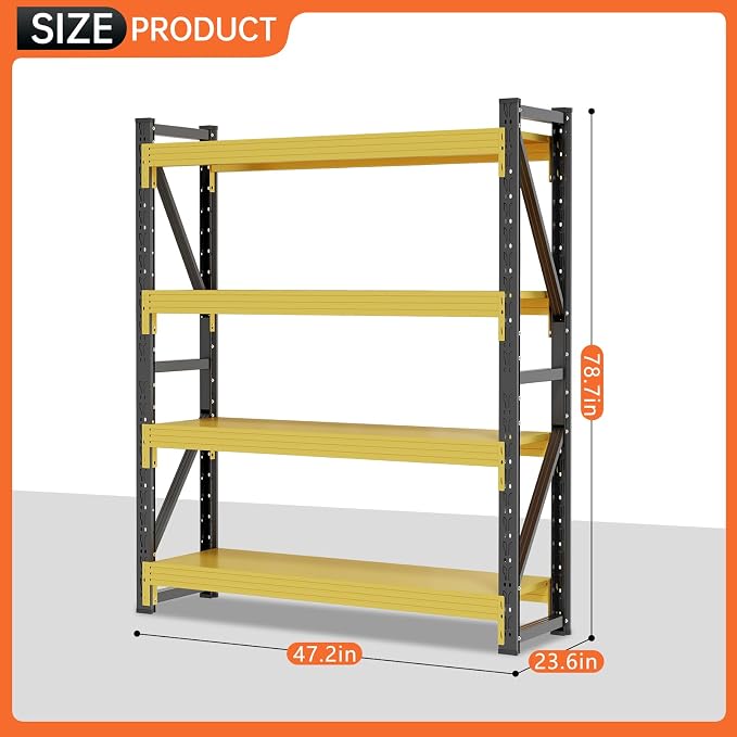 4000LBS Storage Shelves Heavy Duty, 4 Tier Adjustable Shelf, Garage Storage - Image 2