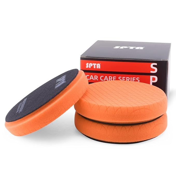 Orange Light Cut Pad, Buffing Polishing Pads, SPTA 3Pcs 6.5 Inch Face by SPTA