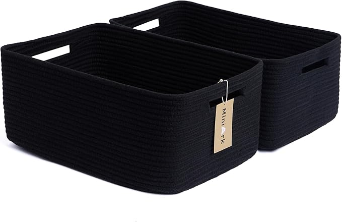 Large Storage Baskets for Shelves, Closet Organizers Bins for Clothes Blanket by MiniArkStorageBasketsHome