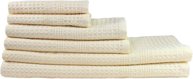 GILDEN TREE Waffle Towel Set Quick Dry Thin | 2 Bath Towels | 2 Hand Towels | 2 by GildenTree