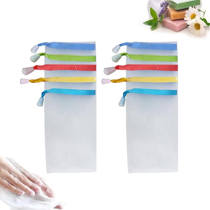 30 Pack Mesh Soap Bag, Small Soap Pouch Saver Bar Soap Sack by KIUSOWAYD