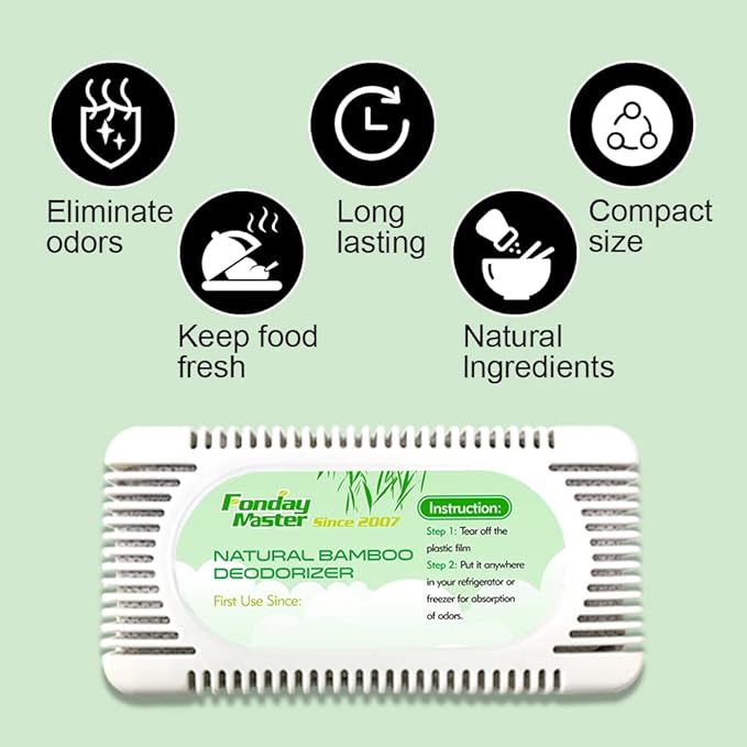 4Packs Fonday Refrigerator Deodorizer Odor Eliminator - Image 2