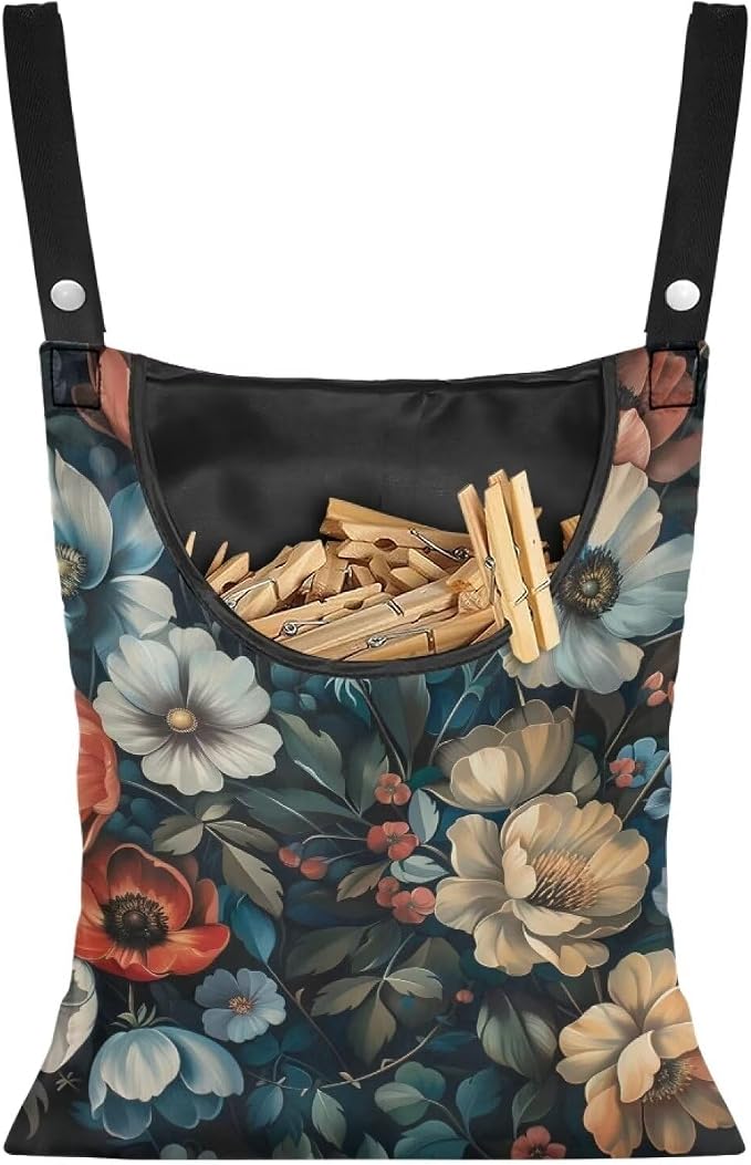Art Flowers Clothes Pin Bag Holder by CREAMIC