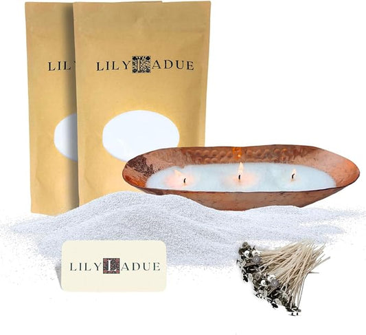 LILY LADUE Candle Refill Kit - 2Lb/32Oz Pearled Candles Sand and Wicks and by Unknown