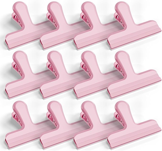 HOUSE AGAIN 12 Pack Stainless Steel Chip Bag Clips Covered by HOUSEAGAIN