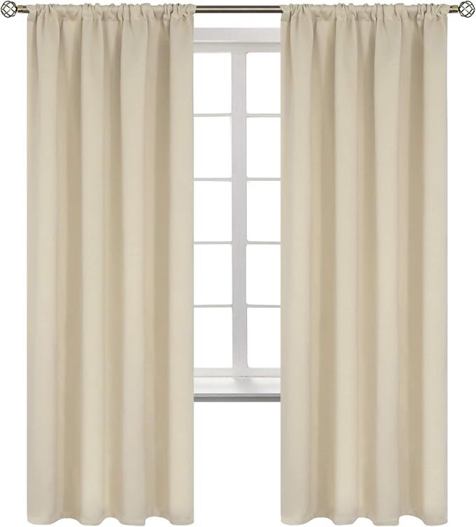 BGment Beige Blackout Curtains 72 Inches Length by BGment