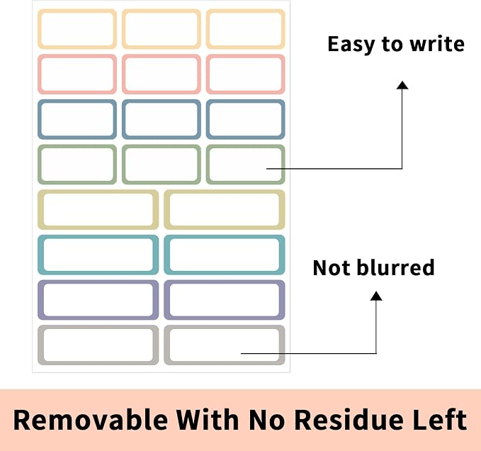 STARLIBOO Removable Labels, Removable Colored Labels Stickers, Self-Adhesive - Image 3