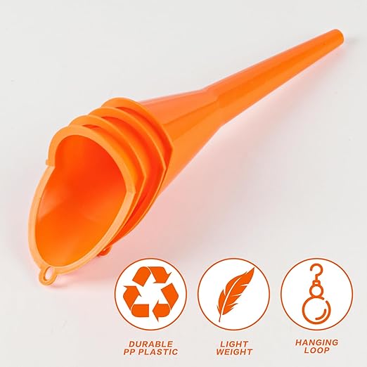 4 Pcs Plastic Long Neck Oil Funnel - Image 3