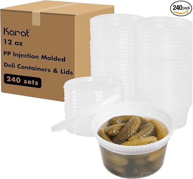 Karat Clear PP Injection Molded Round Deli Containers by Karat