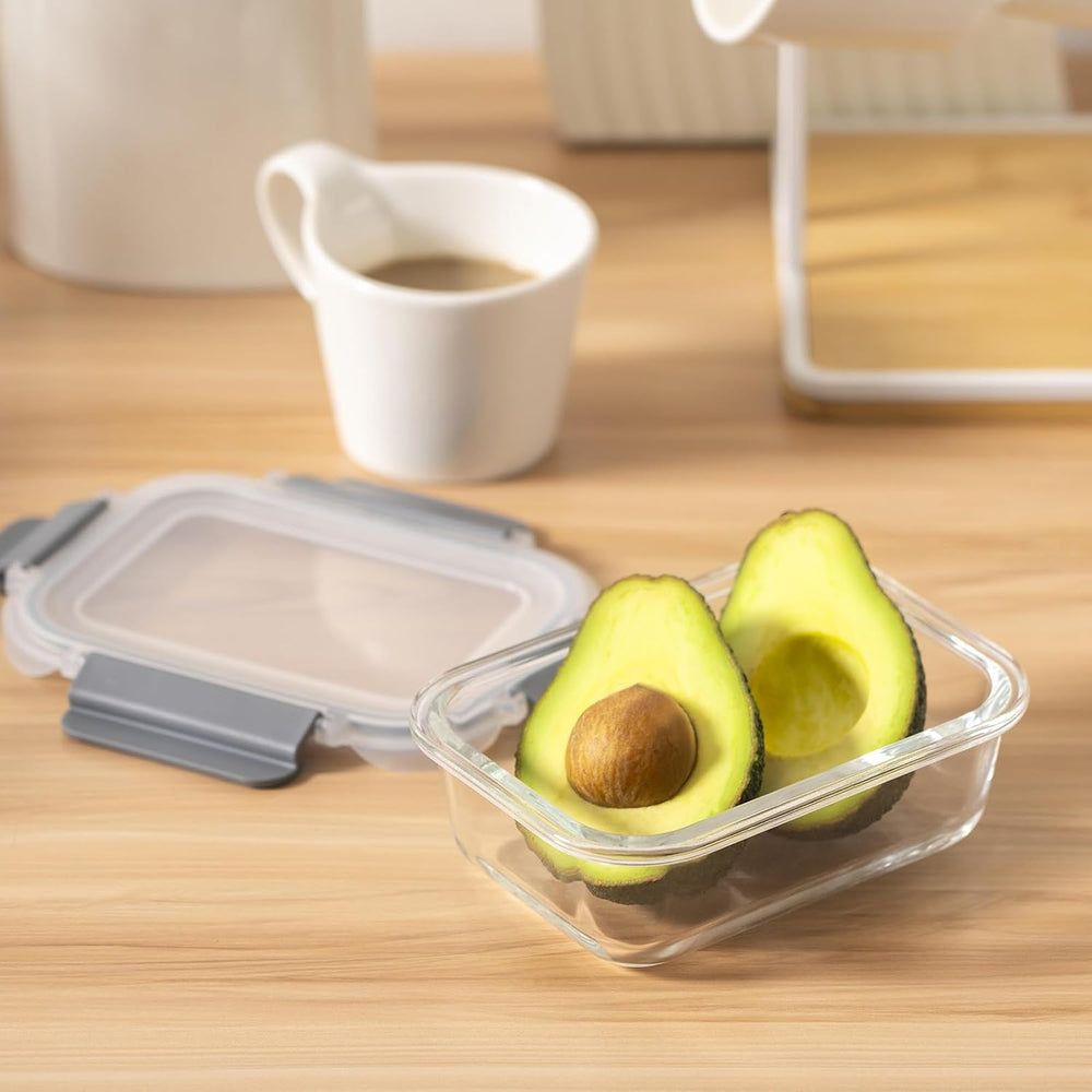 24 Pieces Glass Food Storage Containers with Lids,Glass Meal Prep Containers ...