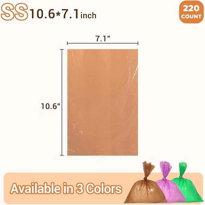 Odor Sealing Small Trash Bags Home & Food Use XS-220 Count Disposable Bags - Image 4
