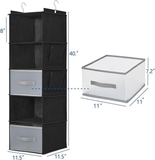 5-Layer Suspended Fabric Shelf Organizer, Equipped - Image 2