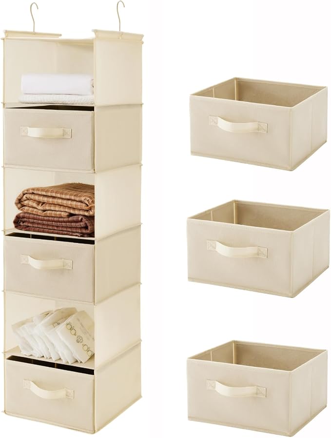 MAX Houser 6 Tier Shelf Hanging Closet Organizer, Closet Hanging Shelf by MAXHouser