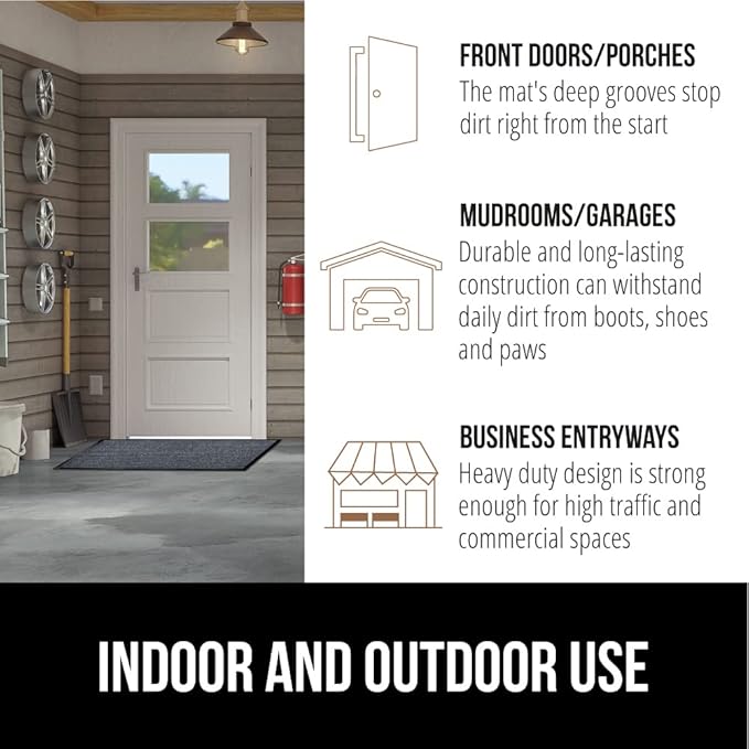 GORILLA GRIP Traffic Guard Door Mat, 2 Pack, Heavy Duty Waterproof Doormat - Image 7