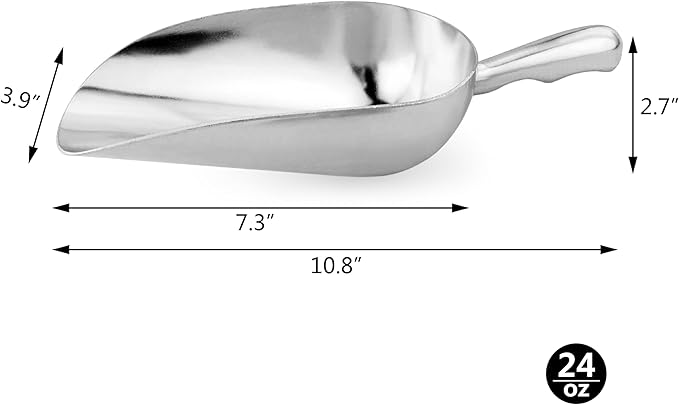 New Star Foodservice 34547 One-Piece Cast Aluminum Round Bottom Bar Ice Flour - Image 2