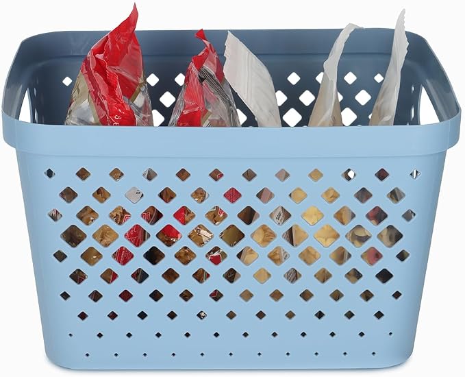 Glad Plastic Storage Basket Set, Value Pack of 6 | Open Storage Bins - Image 4