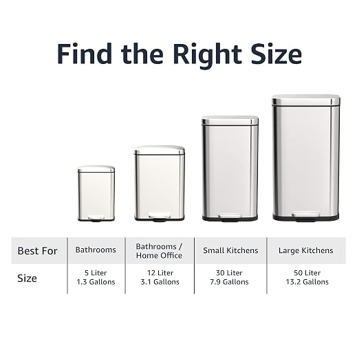 Amazon Basics Smudge Resistant Rectangular Trash Can - Image 5