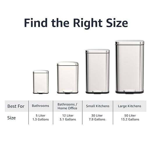 Amazon Basics Smudge Resistant Rectangular Trash Can - Image 5