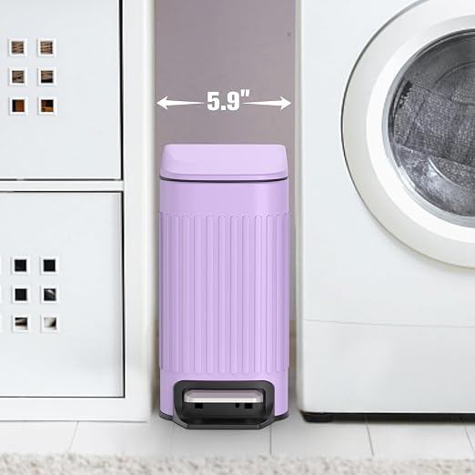 TrashAid Slim Bathroom Trash Can - Image 2