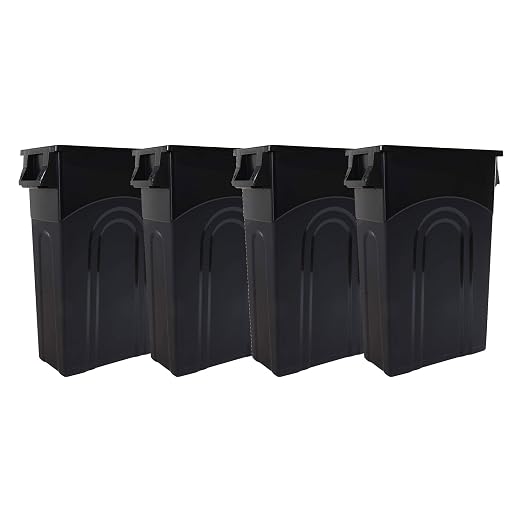 United Solutions Highboy Waste Container, 23 Gallon, Space Saving Slim Profile by UNITEDSOLUTIONS
