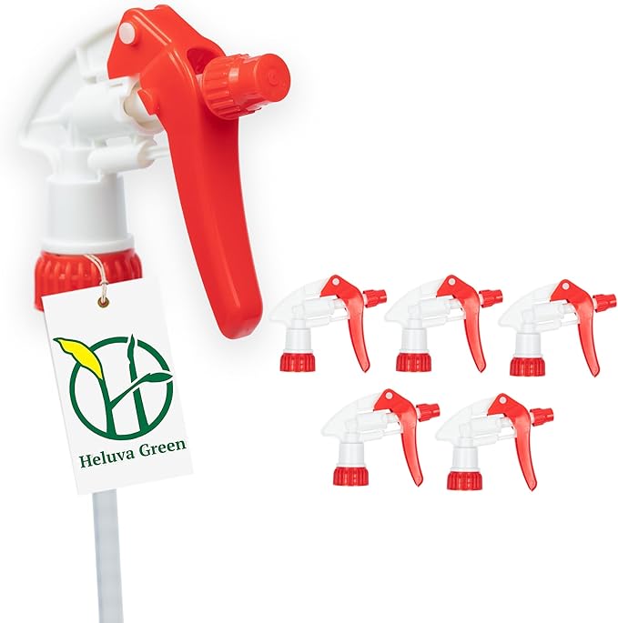 Heluva Green Spray Bottle Nozzle Replacement, Bottle Tops Only by HeluvaGreen