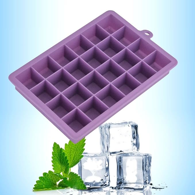 Ice Cube Tray, Silicone Square Ice Trays Easy Release Stackable Ice Cube Mold - Image 5
