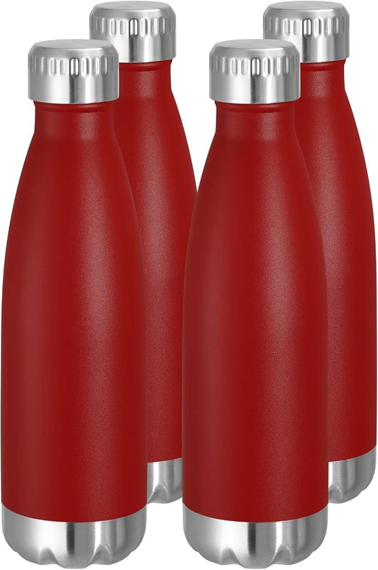 VEGOND 17oz Stainless Steel Water Bottles Bulk, Reusable Metal Sports Water by VEGOND