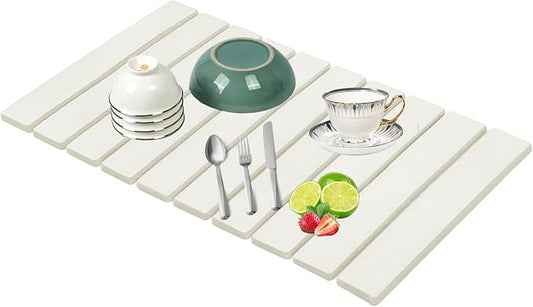 Stone Drying Mat for Kitchen Counter, Collapsible Dish Drying Mat, Fast Drying by Unknown