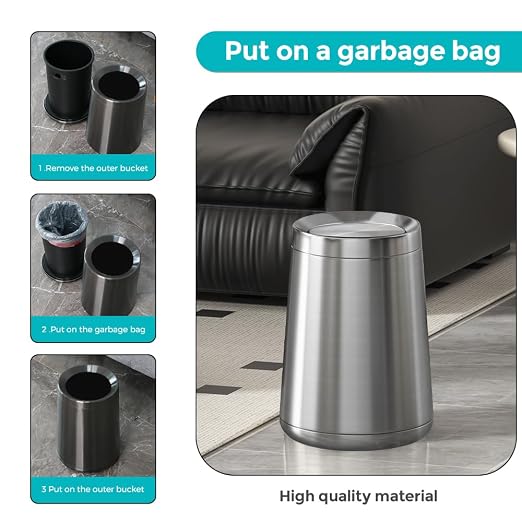 2.1 Gallon Bathroom Trash can - Image 6