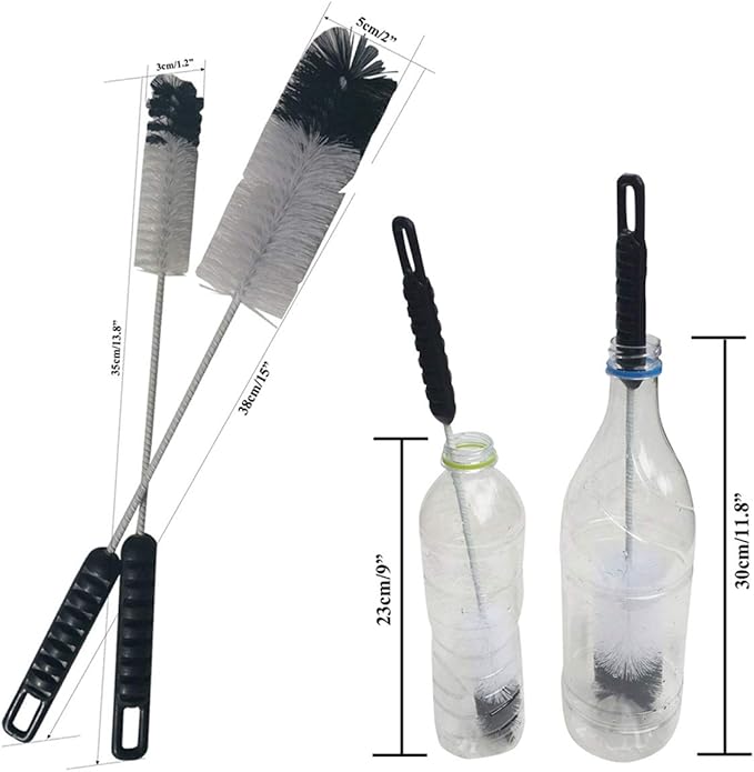 NewFerU Bottle Cleaning Brushes Long Handle Thin, Small Big Wire Cleaner - Image 2