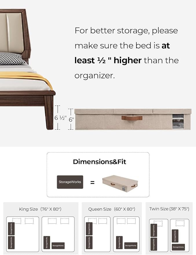 StorageWorks 2-Pack Large Under Bed Storage Bins - Image 3
