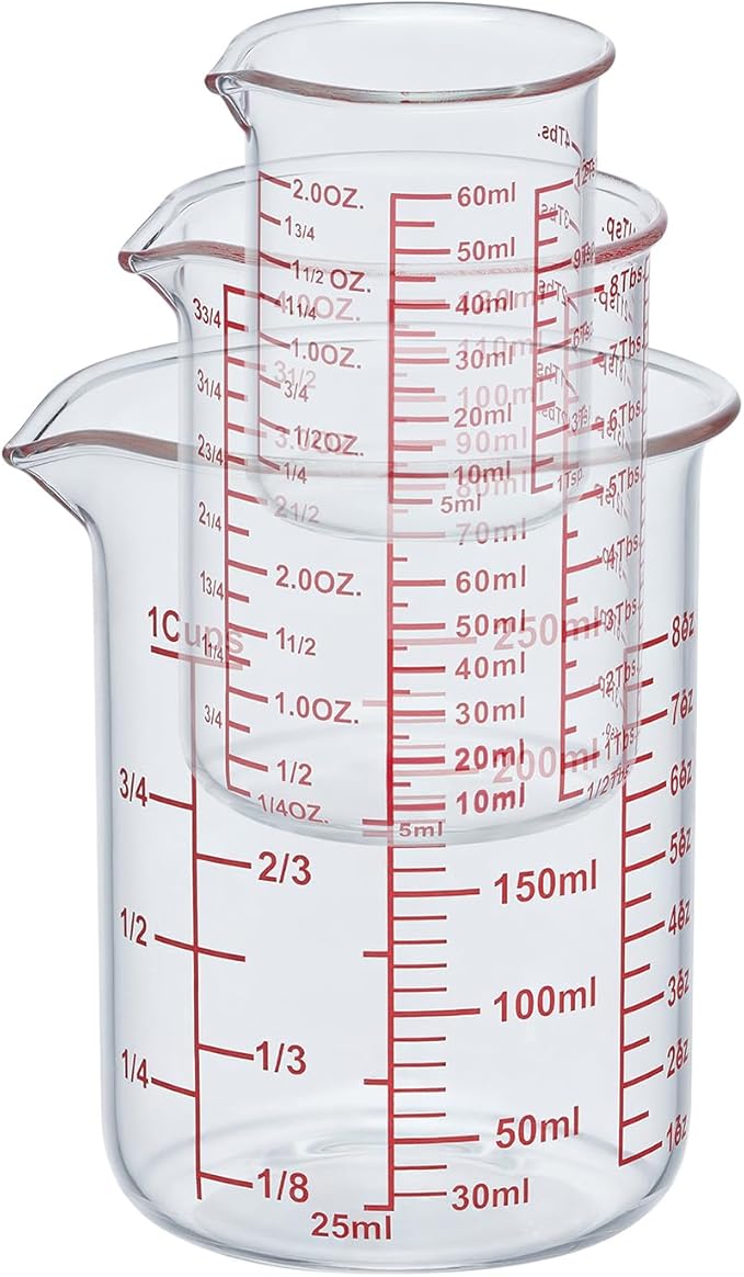 Ackers High Borosilicate Glass Measuring Cup Set - Image 3
