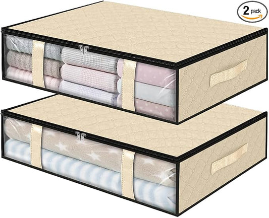 StorageRight Under Bed Storage Bins, Breathable Organizer by StorageRight