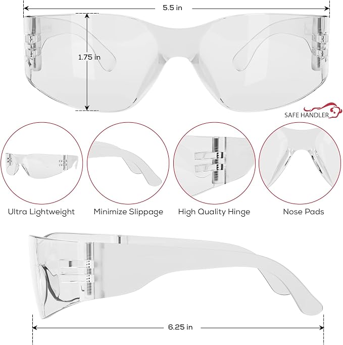SAFE HANDLER Hyline Anti-Fog Color Safety Glasses Variety, Impact Resistant - Image 4