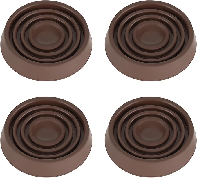 Furniture Coasters, 1.5X1.5 Rubber Caster Cups Non Slip Furniture Pads Non Skid by VOCOMO