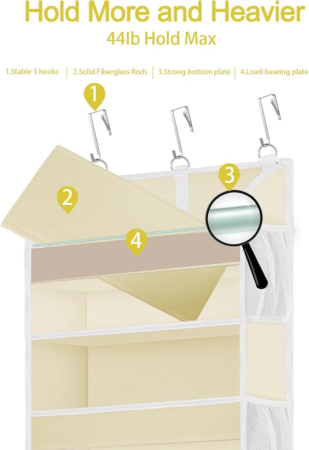 2 Pack Over The Door Storage Organizer - Image 3