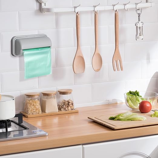 Cabilock 3Pcs Wall-Mounted Trash Bag Storage Box Adhesive Garbage Bag Containers - Image 8