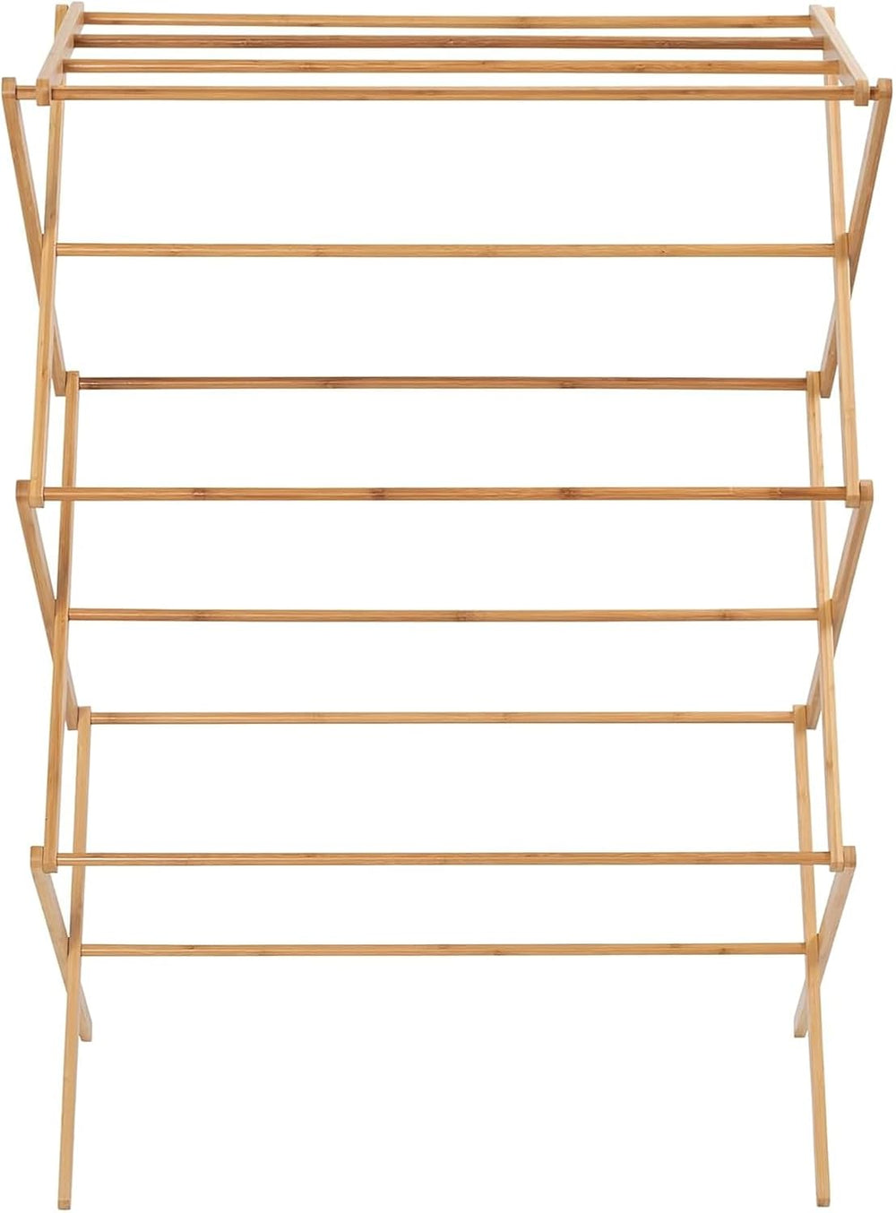 Collapsible Bamboo Drying Rack – Foldable Laundry Drying Stand for Indoor/Out...