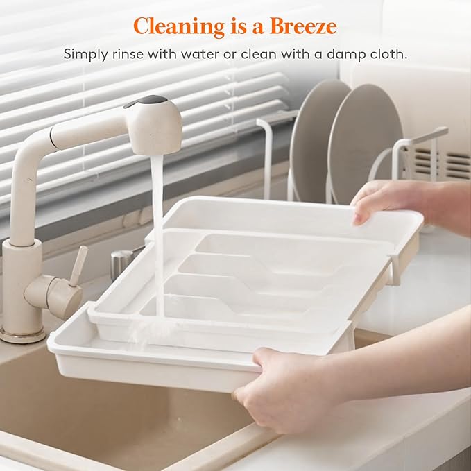 Lifewit Silverware Drawer Organizer, Expandable BPA Free Utensil Tray - Image 5