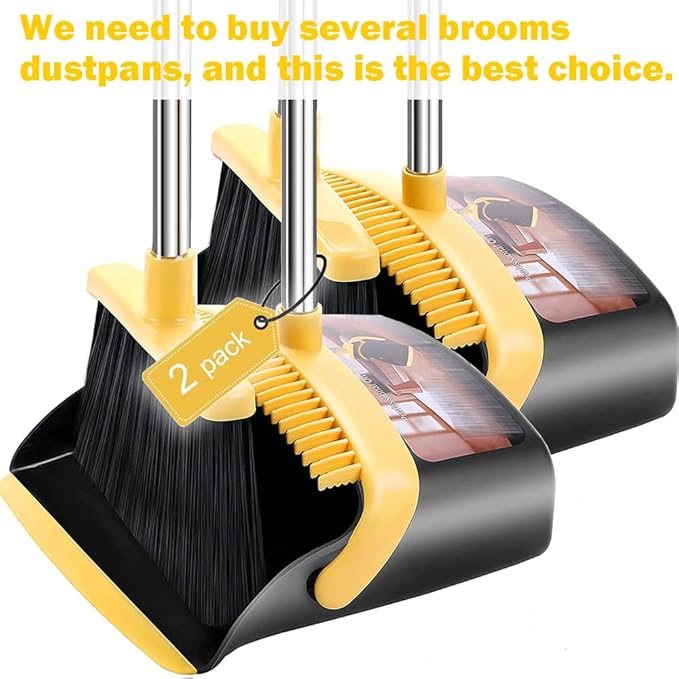 2-Pack is More economical，Upgraded Broom and Dustpan， - Image 8