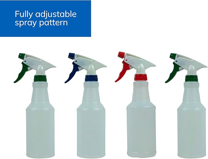 Sprayco 16oz Spray Bottle, 4 Pack – Adjustable Nozzle, Durable Plastic - Image 3