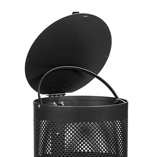 ZERO WASTE USA - Round Outdoor 10 Gallon Capacity Waste Can - 100% Rust-Free - Image 3