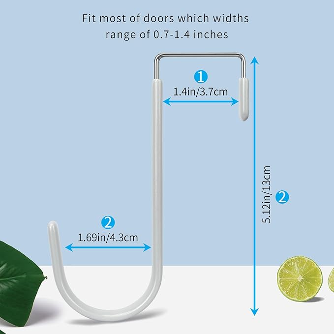 FYY Over The Door Hooks, 4 Pack Door Hangers Hooks - Image 2
